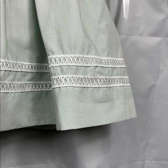 Busy Bees Smocks sage green puff sleeve dress with matching diaper cover size 3T - Picture 5 of 16